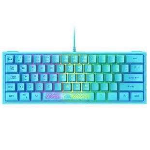 ZIYOULANG K61 62 Keys Game RGB Lighting Notebook Wired Keyboard, Cable Length: 1.5m(Blue)