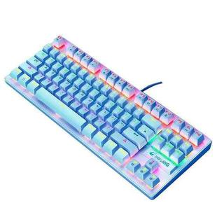 ZIYOULANG K2 87 Keys Office Laptop Punk Glowing Mechanical Wired Keyboard, Cable Length: 1.5m, Color: Blue