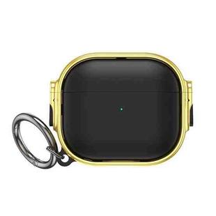 For AirPods Pro Drop-proof Case Split Design Plating Protection Cover(Gold+Black)