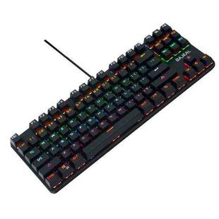 BAJEAL K100 87 Keys Green Shaft Wired Mechanical Keyboard, Cable Length: 1.6m(Black)