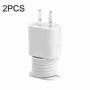 For iPhone 11/12 18W/20W Power Adapter 2pcs Protective Case Cover Data Cable Organizer(Transparent)