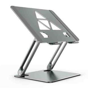 Aluminum Laptop Tablet Stand Foldable Elevated Cooling Rack,Style: Triangle  Deep Gray
