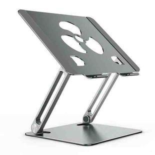 Aluminum Laptop Tablet Stand Foldable Elevated Cooling Rack,Style: Fan Blade Gray