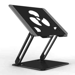 Aluminum Laptop Tablet Stand Foldable Elevated Cooling Rack,Style: Fan Blade Black
