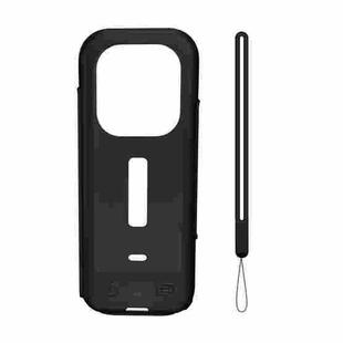 For Insta360 X3 Silicone Case Protective Cover with Hand Strap(Black)