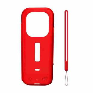 For Insta360 X3 Silicone Case Protective Cover with Hand Strap(Red)