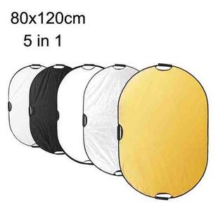 Selens  5 In 1 (Gold / Silver  / White / Black / Soft Light) Folding Reflector Board, Size: 80x120cm