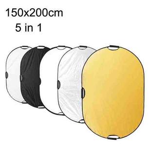 Selens  5 In 1 (Gold / Silver  / White / Black / Soft Light) Folding Reflector Board, Size: 150x200cm