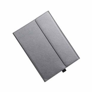 For Microsoft Surface Pro 8 Tablet Protective Case Holder(Microfiber Lambskin Texture Gray Case)