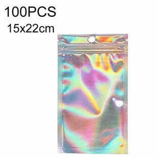 100PCS Laser Self-sealing Packaging Bag Data Line Aluminum Foil Plastic Bag , Size: 15x22cm