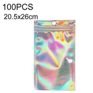 100PCS Laser Self-sealing Packaging Bag Data Line Aluminum Foil Plastic Bag , Size: 20.5x26cm