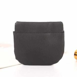 Portable Lipstick PU Case Mini Coin Cases Headphones Bag(Black)