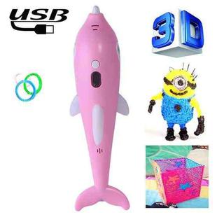 Children 3D Printing Pen Low Temperature Intelligent Screen Display Voice Drawing Pen, Style:, Color: 3 Colors (Pink)