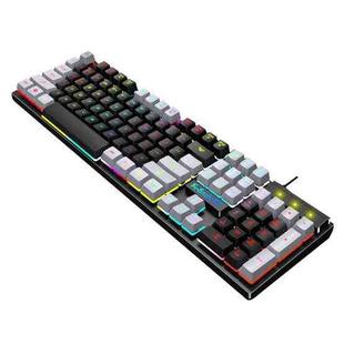 K-Snake K4 104 Keys Glowing Game Wired Mechanical Feel Keyboard, Cable Length: 1.5m, Style: Black Gray Square Key