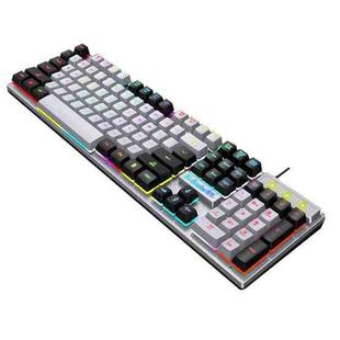 K-Snake K4 104 Keys Glowing Game Wired Mechanical Feel Keyboard, Cable Length: 1.5m, Style: Gray Black Square Key