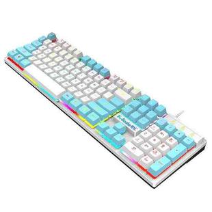 K-Snake K4 104 Keys Glowing Game Wired Mechanical Feel Keyboard, Cable Length: 1.5m, Style: Mixed Light White Blue Square Key