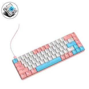 ZIYOU LANG T8 68 Keys RGB Gaming Mechanical Keyboard, Cable Length: 1.5m, Style: Chalk Version Green Shaft