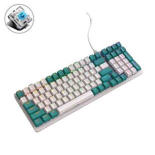ZIYOU LANG  K3 100 Keys Game Glowing Wired Mechanical Keyboard, Cable Length: 1.5m, Style: Water Green Version Green Axis