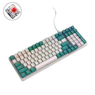 ZIYOU LANG  K3 100 Keys Game Glowing Wired Mechanical Keyboard, Cable Length: 1.5m, Style:  Water Green Version Red Axis
