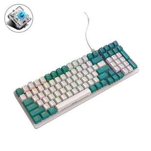 ZIYOU LANG  K3 100 Keys Game Glowing Wired Mechanical Keyboard, Cable Length: 1.5m, Style: Water Green Hot Plug Version Green Axis