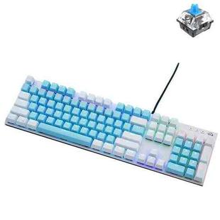 ZIYOU LANG K1 104 Keys Office Punk Glowing Color Matching Wired Keyboard, Cable Length: 1.5m(Blue White Green Axis)