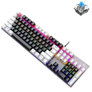 ZIYOU LANG K1 104 Keys Office Punk Glowing Color Matching Wired Keyboard, Cable Length: 1.5m(Black White Green Axis)