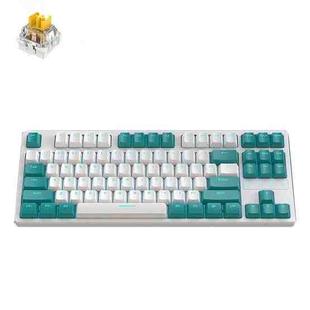 ZIYOU LANG K87 87-key RGB Bluetooth / Wireless / Wired Three Mode Game Keyboard, Cable Length: 1.5m, Style: Banana Shaft (Water Green)