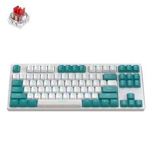 ZIYOU LANG K87 87-key RGB Bluetooth / Wireless / Wired Three Mode Game Keyboard, Cable Length: 1.5m, Style: Red Shaft (Water Green)