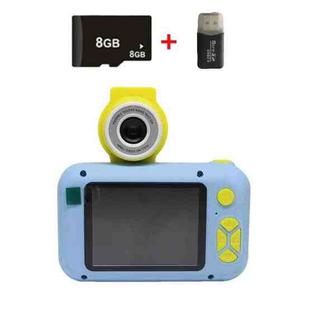 X101 Mini HD Lens Reversible Child Camera, Color: Blue+8G+Card Reader