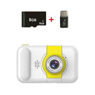 X101 Mini HD Lens Reversible Child Camera, Color: White+8G+Card Reader