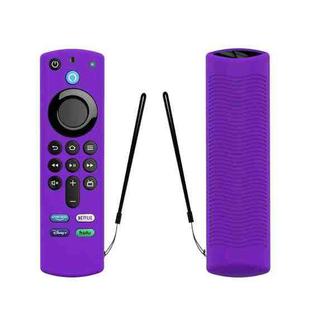 2 PCS Y27 For Alexa Voice Remote 3rd Gen Silicone Non-slip Protective Cover(Purple)