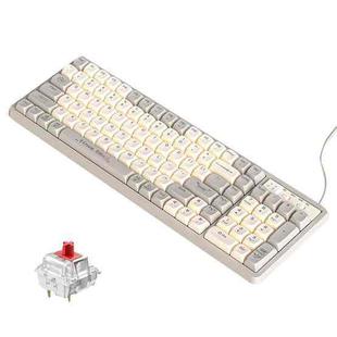 LANGTU GK102 102 Keys Hot Plugs Mechanical Wired Keyboard. Cable Length: 1.63m, Style: Red Shaft (Beige Knight)