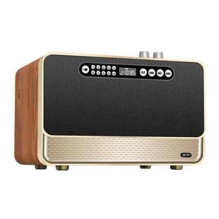 W1 Wooden HIFI Sound Effect Desktop Wireless Bluetooth Speaker(Gold)