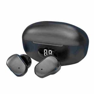 T2 LED Digital Display Magnetic Suction Mini Noise Reduction Wireless Bluetooth TWS Earphone(Cool Black)