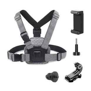 XD-002 Chest Strap Mount Front Rear Holder for  for GoPro Hero11 Black / HERO10 Black / HERO9 Black / HERO8 Black / HERO7 /6 /5 /5 Session /4 Session /4 /3+ /3 /2 /1, Insta360 , DJI Osmo Action and Other Action Cameras, Smartphones