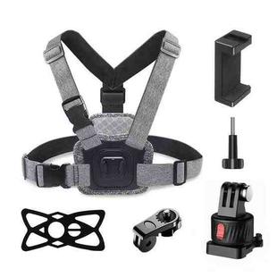 XD-005 Chest Strap Mount Front Rear Holder for  for GoPro Hero11 Black / HERO10 Black / HERO9 Black / HERO8 Black / HERO7 /6 /5 /5 Session /4 Session /4 /3+ /3 /2 /1, Insta360 , DJI Osmo Action and Other Action Cameras, Smartphones