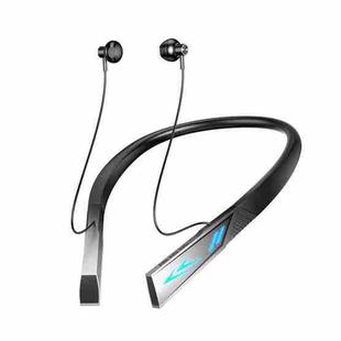 E68 Bluetooth V5.2 Earphones Magnetic Sport Neckband Wireless Headphones With Mic(Gradient Black)
