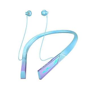 E68 Bluetooth V5.2 Earphones Magnetic Sport Neckband Wireless Headphones With Mic(Gradient Blue)