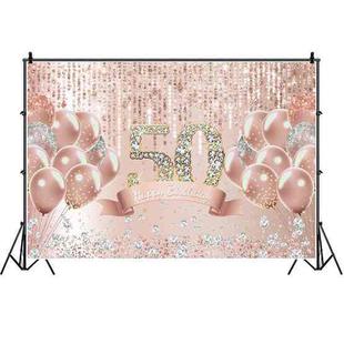 MDU05524 1.5m x 1m Rose Golden Balloon Birthday Party Background Cloth Photography Photo Pictorial Cloth