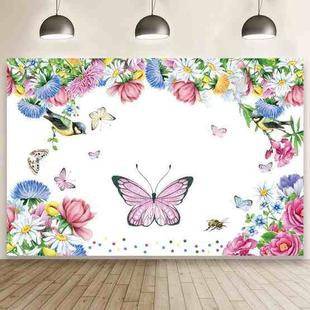1.5m X 1m Butterfly Pattern Photography Backdrop Birthday Party Decoration Background Cloth(MDZ00509)