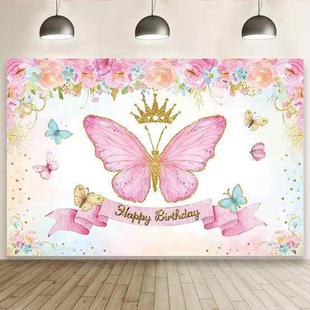 1.5m X 1m Butterfly Pattern Photography Backdrop Birthday Party Decoration Background Cloth(MDN11756)