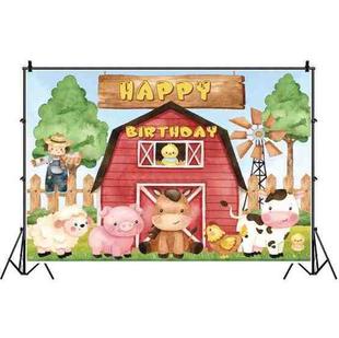 1.5m X 1m Cartoon Farm Animals Photography Backdrop Birthday Party Background Decoration(MDN12821)
