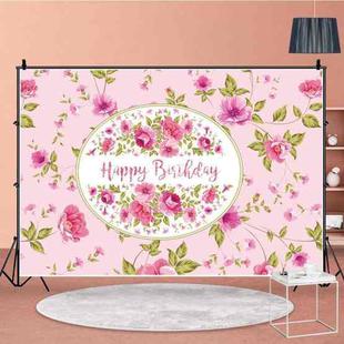 1.5m x 1m Flower Series Happy Birthday Party Photography Background Cloth(MDU04215)