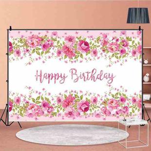 1.5m x 1m Flower Series Happy Birthday Party Photography Background Cloth(MDU04216)