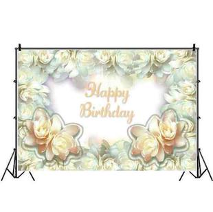 1.5m x 1m Flower Series Happy Birthday Party Photography Background Cloth(MSC00347)