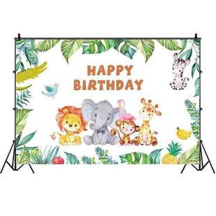 MDN09919 1.5m x 1m Animal Forest Cartoon Birthday Party Banquet Decoration Photo Background Cloth