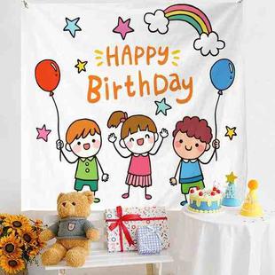 Birthday Layout Hanging Cloth Children Photo Wall Cloth, Size: 150x180cm Velvet(19)