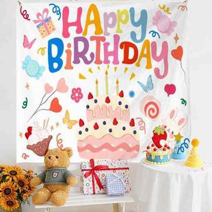 Birthday Layout Hanging Cloth Children Photo Wall Cloth, Size: 180x200cm Velvet(3)