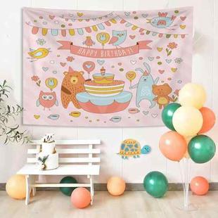 Birthday Background Cloth Cartoon Baby Photo Layout Cloth, Size: Short Plush 200x150cm(GT1837)