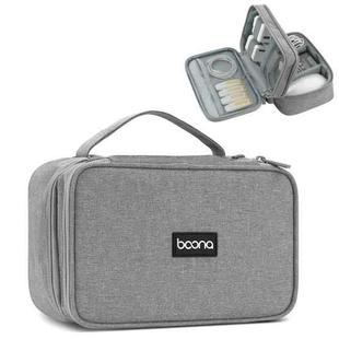 Baona Multifunctional Earphone Data Cable Digital Storage Bag, Spec: 2-layer (Gray)